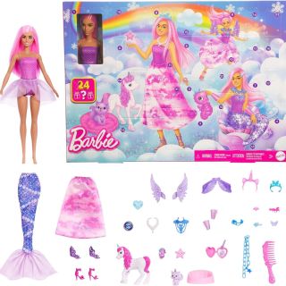 Barbie adventní kalendář svět fantazie 2025 JFL66 429kč